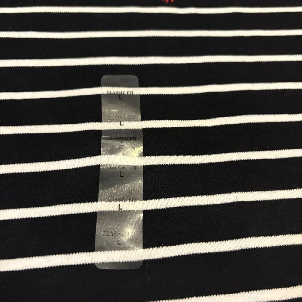 LOT OF 2 NEW Polo Ralph Lauren Men's L Classic Fit Stripe Polo Shirt Black Green